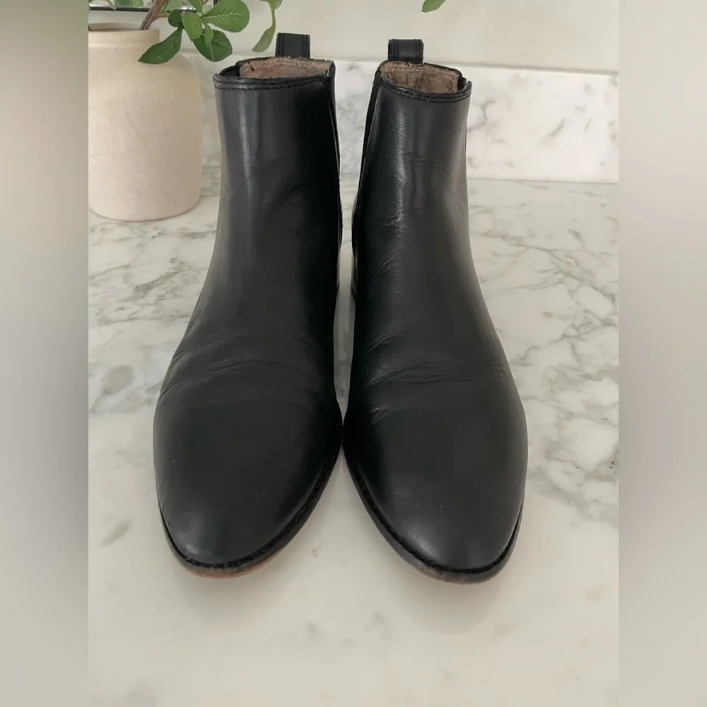 Madewell‎ Carina Black Leather Ankle Boots Womens